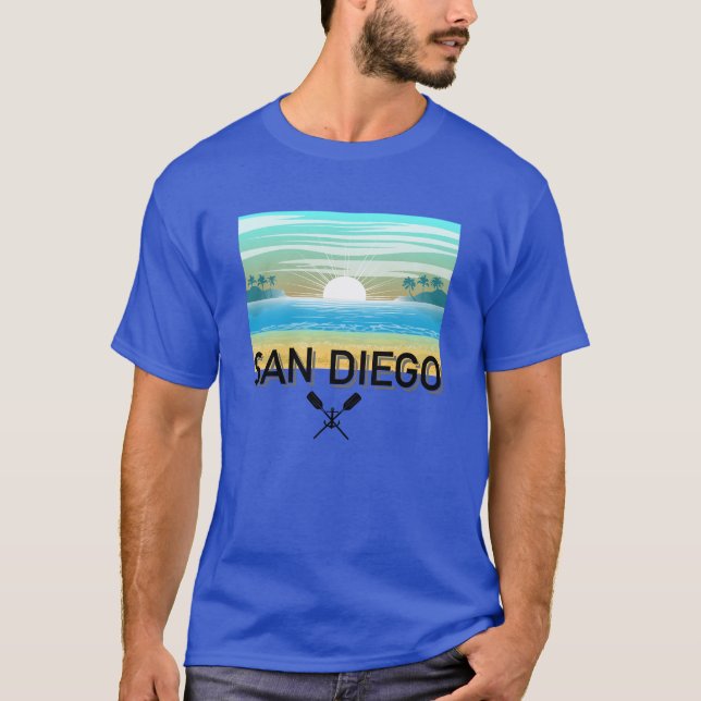 Diseño de San Diego - Camiseta oscura básica (Anverso)
