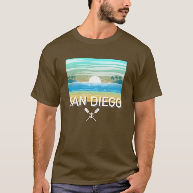 Diseño de San Diego - Camiseta oscura básica (Anverso)