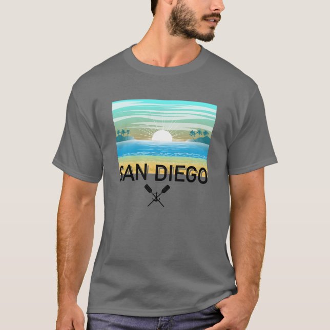 Diseño de San Diego - Camiseta oscura básica (Anverso)