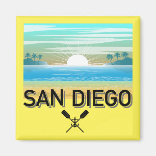 Diseño de San Diego - imán cuadrado