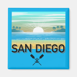 Diseño de San Diego - imán cuadrado
