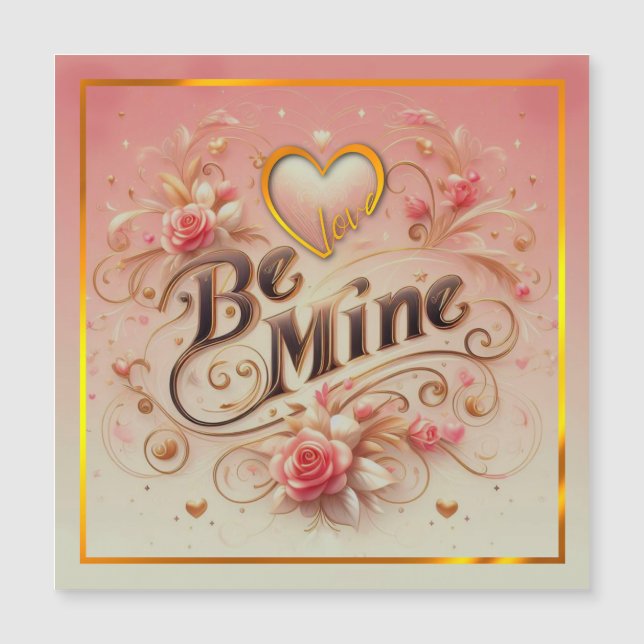 Diseño de San Valentín Sé Mía con Corazón, Cita (Anverso)