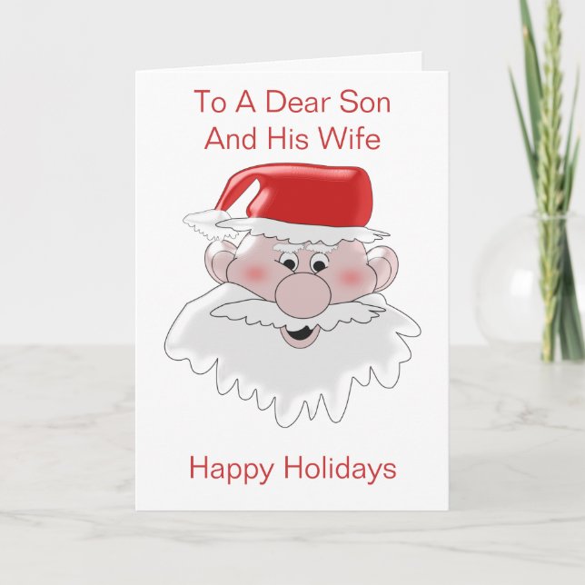 Diseño de Santa de Navidad para hijo y nuera (Anverso)