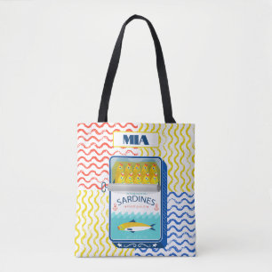 Diseño de sardinas eclécticas de la bolsa de Tote