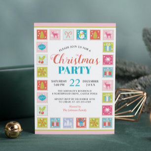Diseño de Sello Postal de Vacaciones de Navidad
