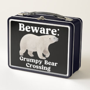 Diseño de señal de cruce de oso gruñón divertido