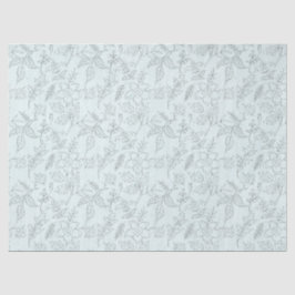 Diseño de serie floral turquesa 6 Papel de tejidos