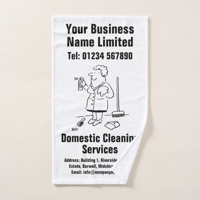 Diseño de servicios de limpieza doméstica (Toalla de mano)