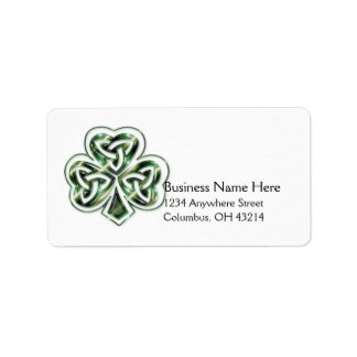 Diseño de Shamrock celta 2 Etiquetas de direccione