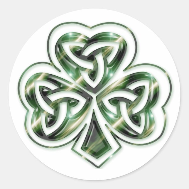 Diseño de Shamrock celta 2 pegatinas 2 (Anverso)