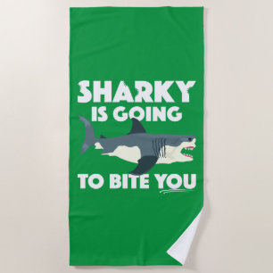 Diseño de Sharky te va a morder - Toalla de playa
