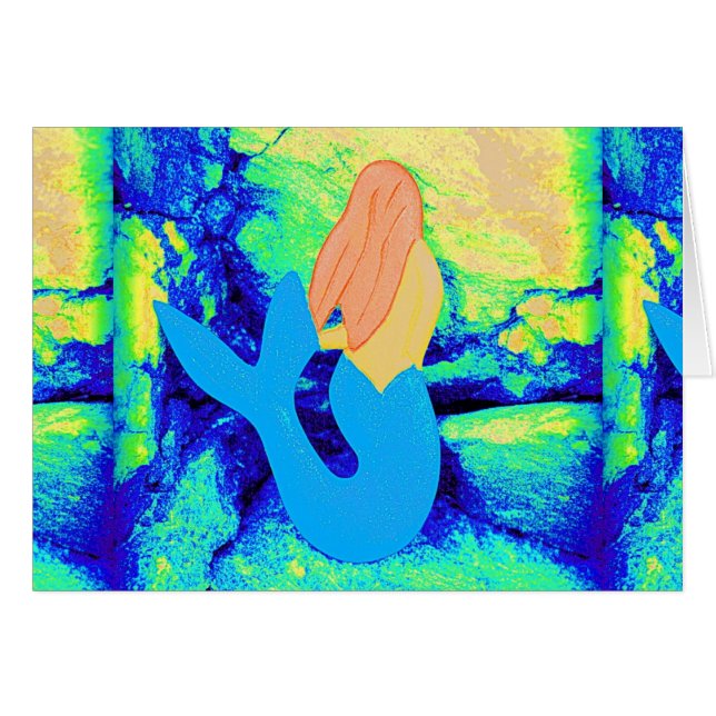 diseño de sirena de cola azul (Anverso (Horizontal))