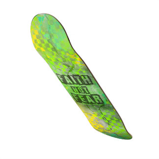 Diseño de skateboard de fe cristiana sin miedo