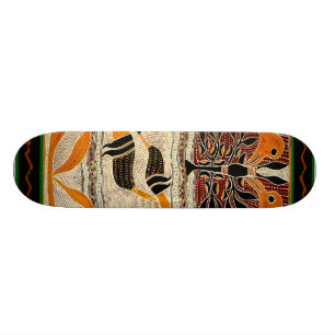 Diseño de skateboard de folclore tribal maorí