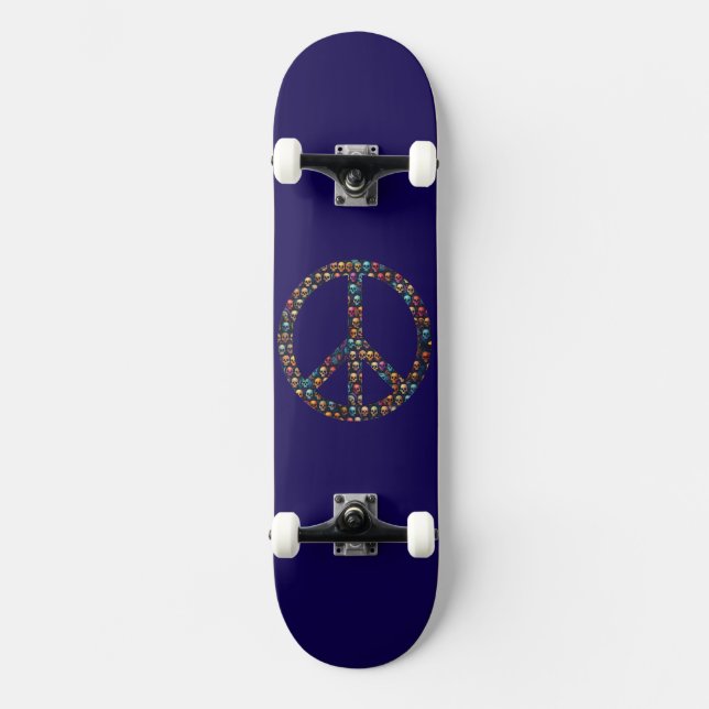 Diseño de Skateboard de Peace Skulls (Anverso)