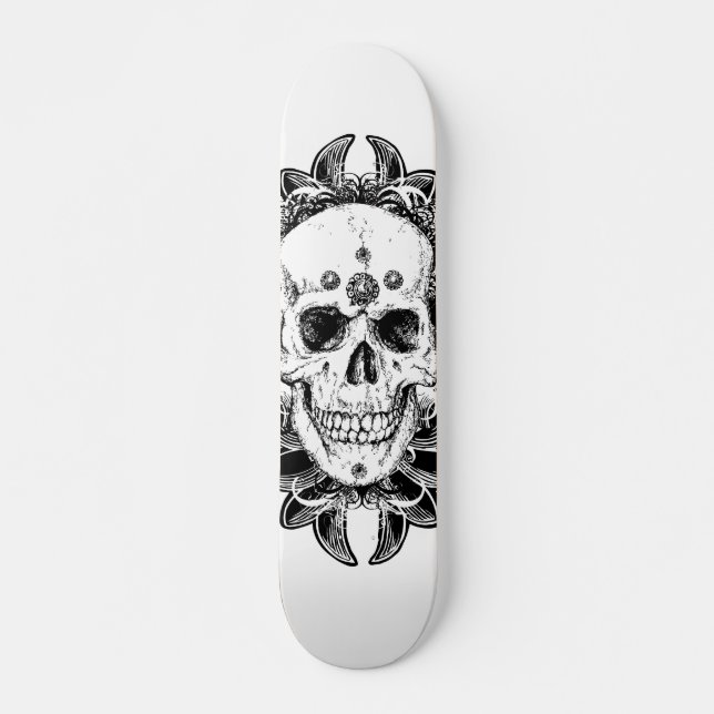 Diseño de Skateboard Metalizado de muerte escéptic (Anverso )