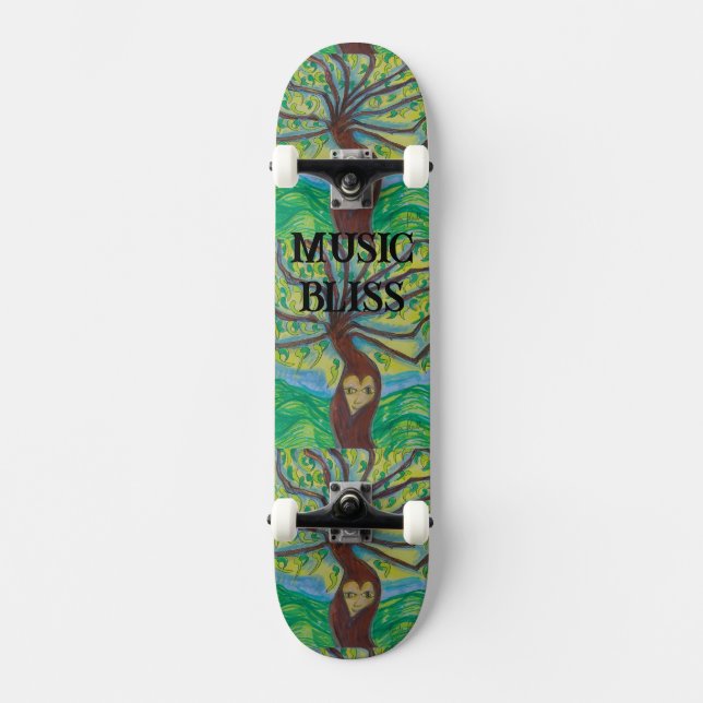 DISEÑO DE SKATEBOARD POR EL ARTISTA PAULA REILLY. (Anverso)