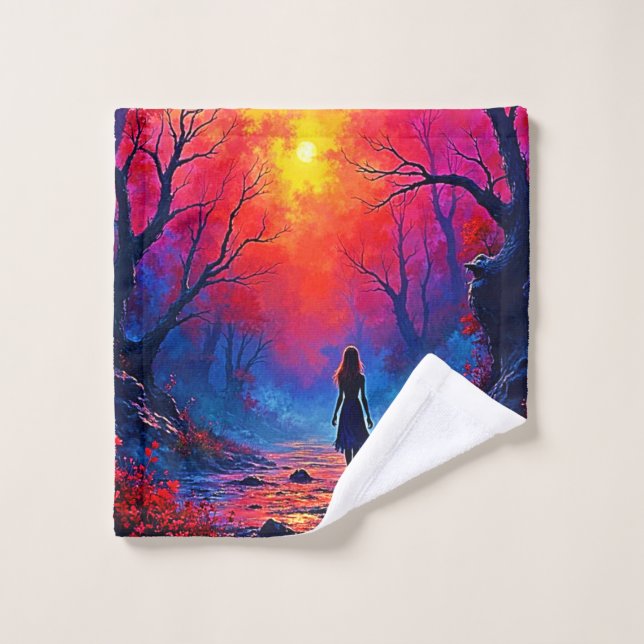 Diseño de soledad de Chicas forestales mágicos (Toallita)