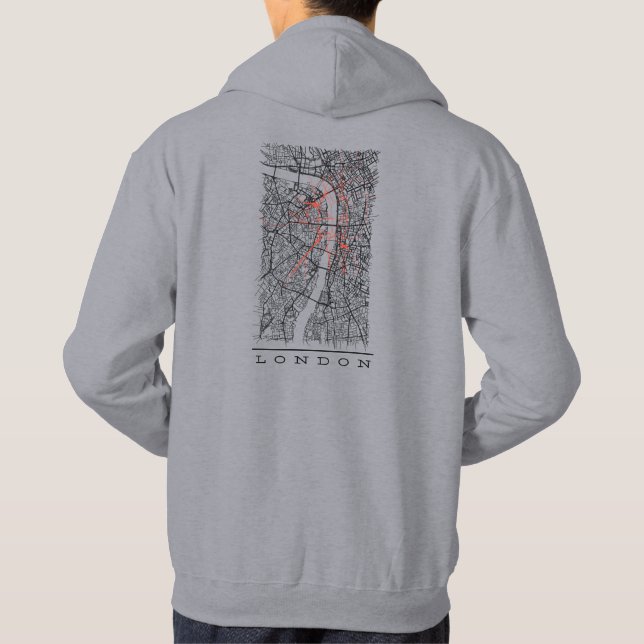 diseño de sudadera con capucha de Londres (Reverso)