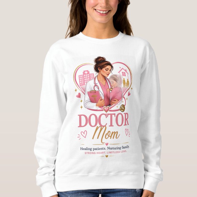 Diseño de sudadera para mamá doctora (Anverso)