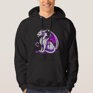 Diseño de sudaderas caobadas de dragón blanco y mo