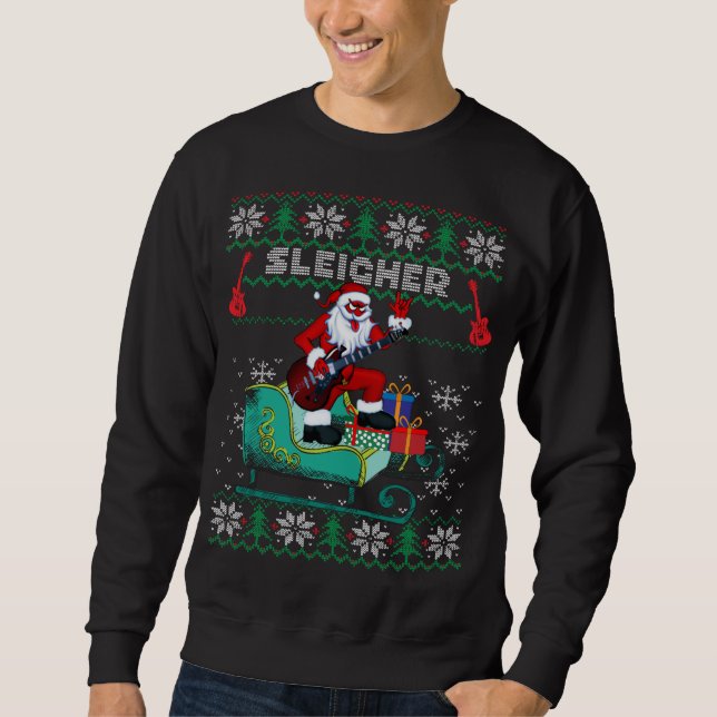 Diseño de sudaderas Navidades de Santa Ugly más al (Anverso)