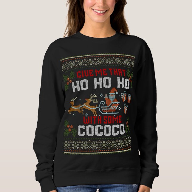 Diseño de suéter para Navidades Ho Ho Ho Ho Ho Ho  (Anverso)