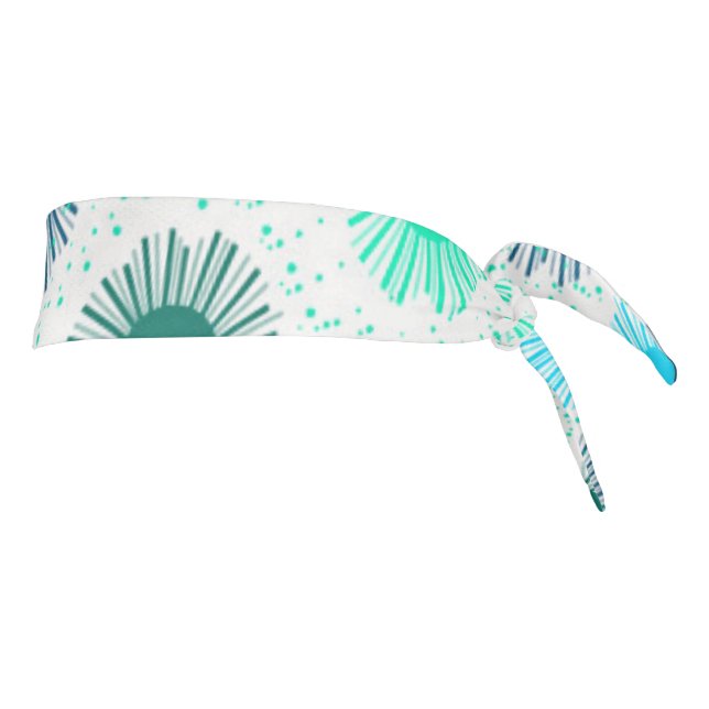 Diseño de Sunburst de medio siglo en tonos azules (Girar 90)