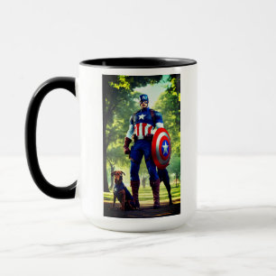 Diseño de superhéroes en taza