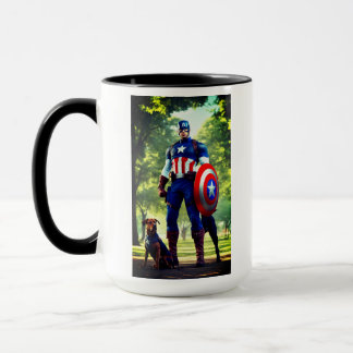 Diseño de superhéroes en taza