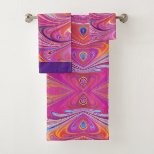 Diseño de Swirls Groovy Naranja Rosa