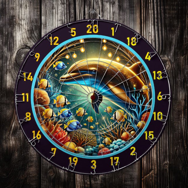 Diseño de tablero de dartboard para delfines de Se (Subido por el creador)