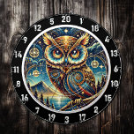 Diseño de tablero Ethereal Nocturne Owl<br><div class="desc">Entrar en un mundo de elegancia e intriga con el "Diseño de tablero de búho etéreo nocturne". Este impresionante tablero capta la esencia de la noche, con una lechuza regal encaramada en una rama contra un agitado telón de fondo celeste. Los tonos dorados y azules de sus plumas intrincadas, emparejados...</div>