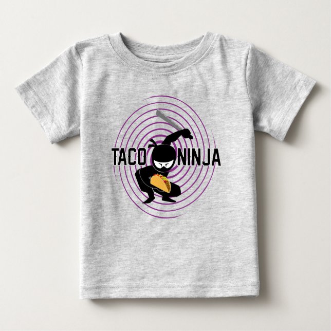Diseño de Taco Ninja - Camiseta Baby Fine Jersey (Anverso)