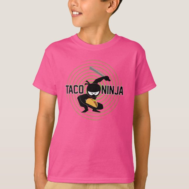 Diseño de Taco Ninja - Camiseta básica para niños (Anverso)