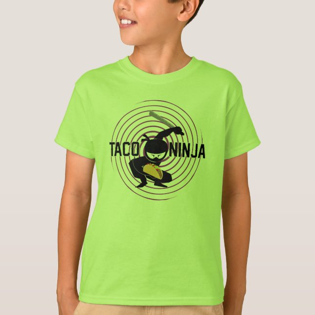 Diseño de Taco Ninja - Camiseta básica para niños (Anverso)