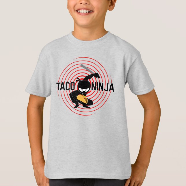 Diseño de Taco Ninja - Camiseta básica para niños (Anverso)