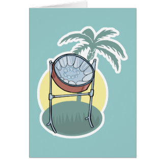 diseño de tambor de acero y palmera