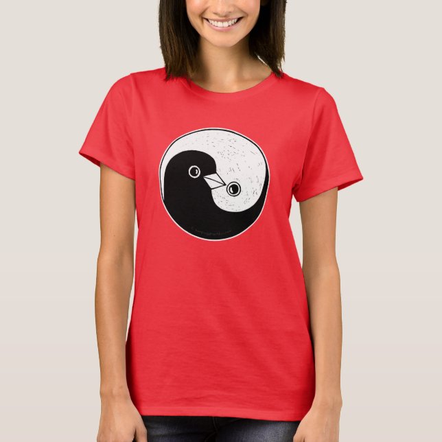 Diseño de Tank Top Yin Yang con palomas (Anverso)