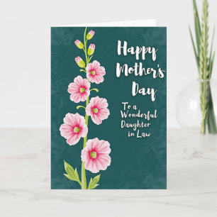 Diseño de tarjeta con flor Chevron Teal