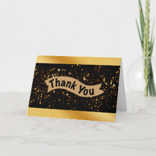 Diseño de Tarjeta de Agradecimiento Black Gold Spa
