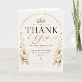 Diseño de tarjeta de agradecimiento de boda elegan