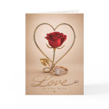 Diseño de Tarjeta de Amor Romántico de Lujo