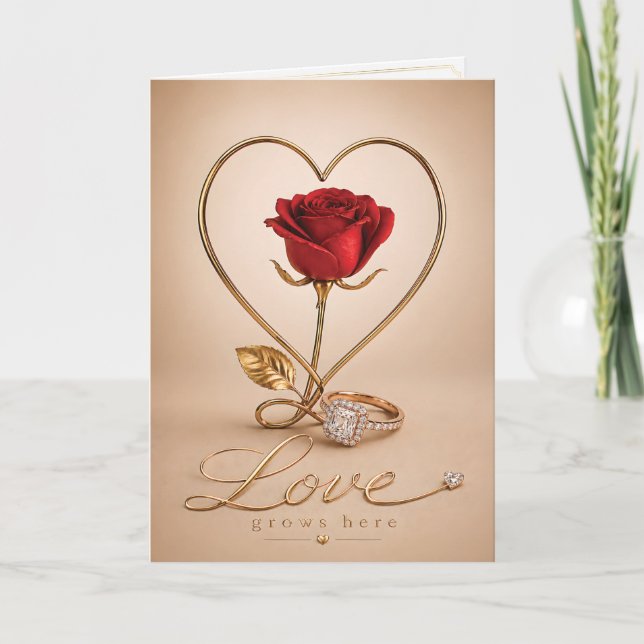 Diseño de Tarjeta de Amor Romántico de Lujo (Anverso)