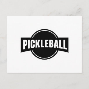 diseño de tarjeta de anuncio de pickleball en blan