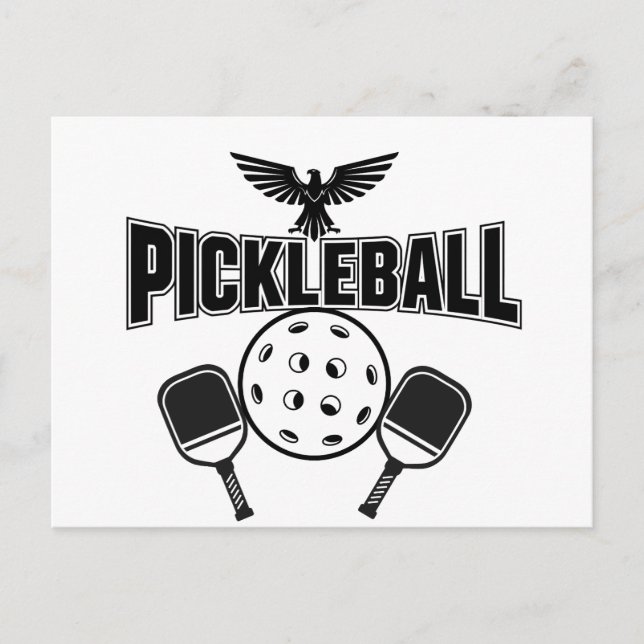 diseño de tarjeta de anuncio de pickleball en blan (Anverso)