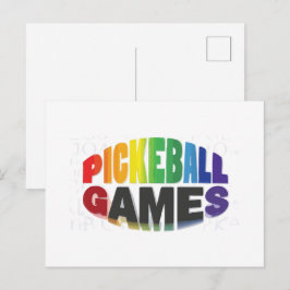 diseño de tarjeta de anuncio de pickleball en blan