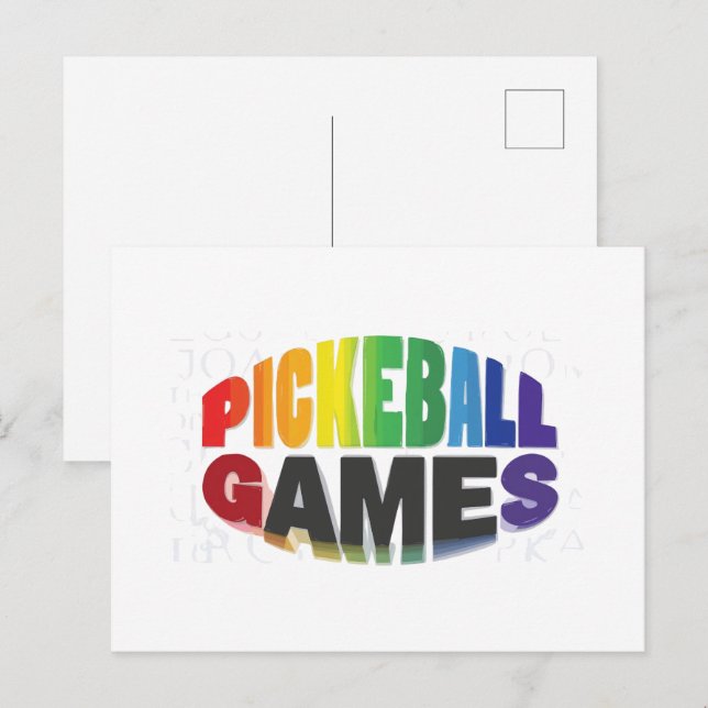 diseño de tarjeta de anuncio de pickleball en blan (Anverso / Reverso)