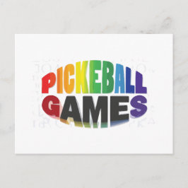 diseño de tarjeta de anuncio de pickleball en blan