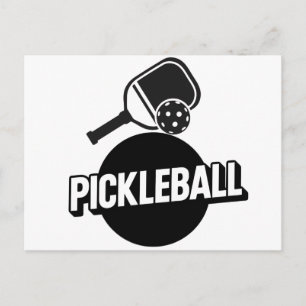diseño de tarjeta de anuncio de pickleball negro y